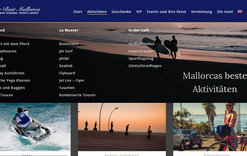 Mallorca-Reisewebseite