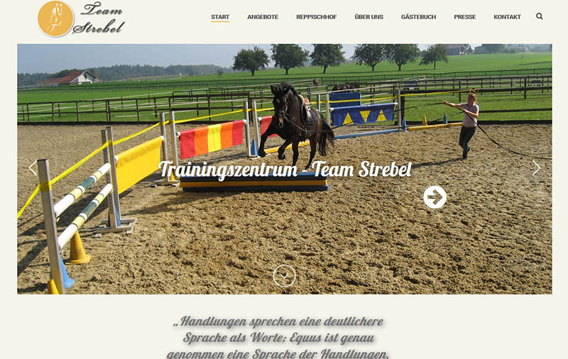 Webdesign Kiel, Schweizer Reitsport Webseite